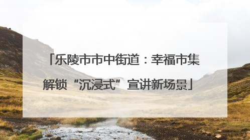 乐陵市市中街道：幸福市集解锁“沉浸式”宣讲新场景
