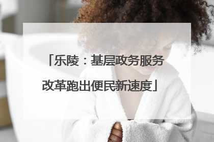 乐陵：基层政务服务改革跑出便民新速度