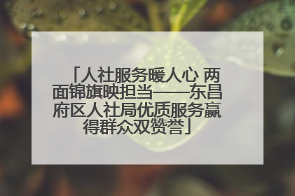 人社服务暖人心 两面锦旗映担当——东昌府区人社局优质服务赢得群众双赞誉