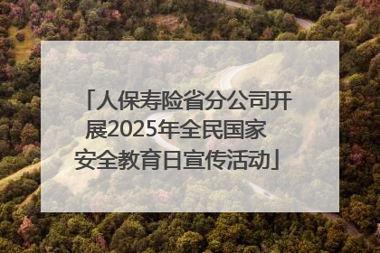 人保寿险省分公司开展2025年全民国家安全教育日宣传活动