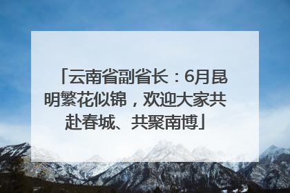 云南省副省长：6月昆明繁花似锦，欢迎大家共赴春城、共聚南博