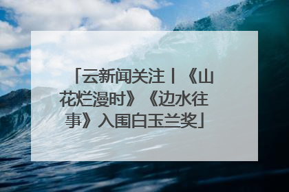 云新闻关注丨《山花烂漫时》《边水往事》入围白玉兰奖