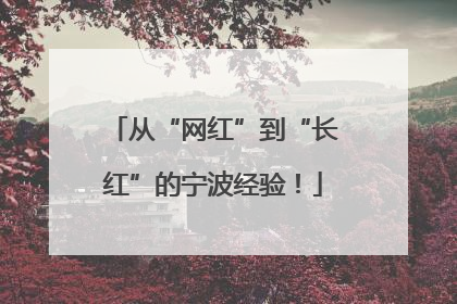 从“网红”到“长红”的宁波经验！
