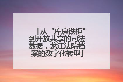 从“库房铁柜”到开放共享的司法数据，龙江法院档案的数字化转型