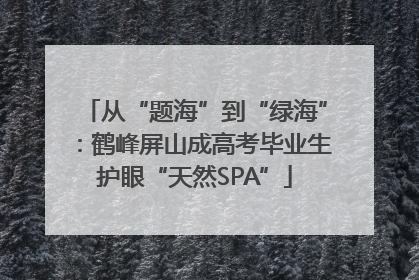 从“题海”到“绿海”：鹤峰屏山成高考毕业生护眼“天然SPA”