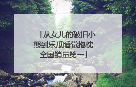 从女儿的破旧小熊到乐瓜睡觉抱枕全国销量第一