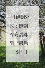 伊朗外长：感谢军方战斗到“最后一刻”