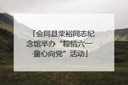 会同县粟裕同志纪念馆举办“粽情六一·童心向党”活动