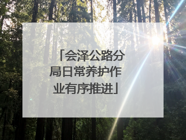 会泽公路分局日常养护作业有序推进