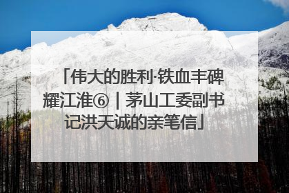 伟大的胜利·铁血丰碑耀江淮⑥｜茅山工委副书记洪天诚的亲笔信