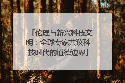 伦理与新兴科技文明：全球专家共议科技时代的道德边界