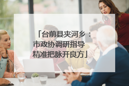 台前县夹河乡：市政协调研指导 精准把脉开良方