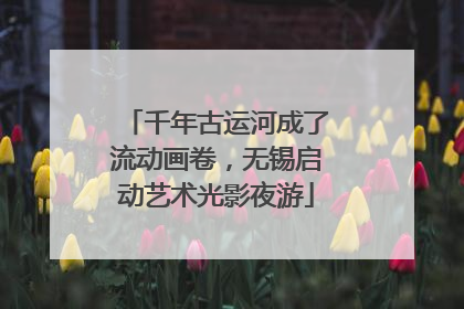 千年古运河成了流动画卷，无锡启动艺术光影夜游