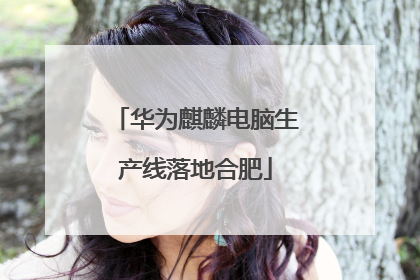 华为麒麟电脑生产线落地合肥