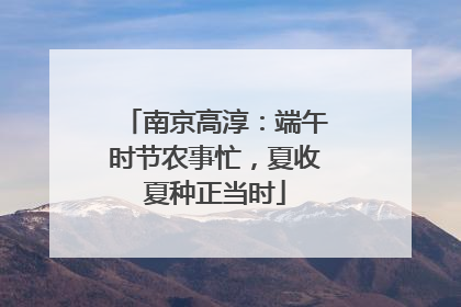 南京高淳：端午时节农事忙，夏收夏种正当时