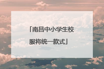 南昌中小学生校服将统一款式
