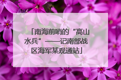 南海前哨的“高山水兵”——记南部战区海军某观通站