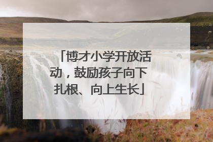 博才小学开放活动，鼓励孩子向下扎根、向上生长