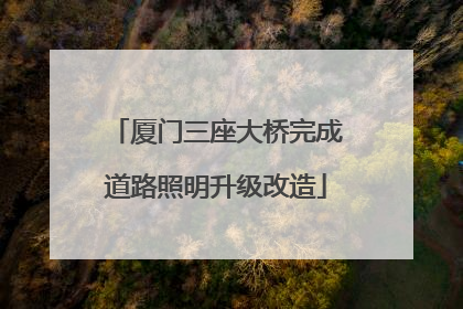 厦门三座大桥完成道路照明升级改造