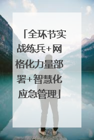 全环节实战练兵+网格化力量部署+智慧化应急管理