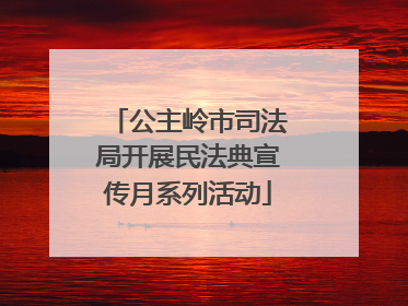 公主岭市司法局开展民法典宣传月系列活动