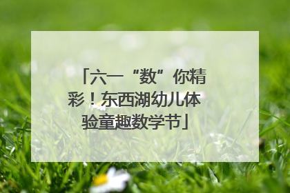 六一“数”你精彩！东西湖幼儿体验童趣数学节