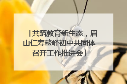 共筑教育新生态，眉山仁寿鳌峰初中共同体召开工作推进会