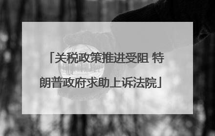 关税政策推进受阻 特朗普政府求助上诉法院