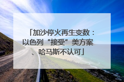 加沙停火再生变数：以色列“接受”美方案、哈马斯不认可