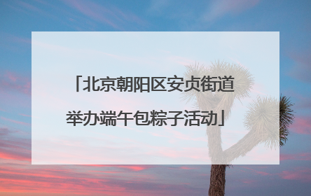 北京朝阳区安贞街道举办端午包粽子活动