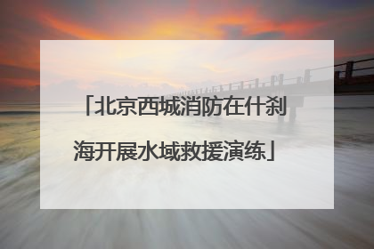 北京西城消防在什刹海开展水域救援演练