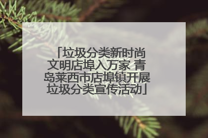 垃圾分类新时尚 文明店埠入万家 青岛莱西市店埠镇开展垃圾分类宣传活动