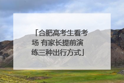 合肥高考生看考场 有家长提前演练三种出行方式