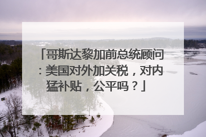 哥斯达黎加前总统顾问：美国对外加关税，对内猛补贴，公平吗？
