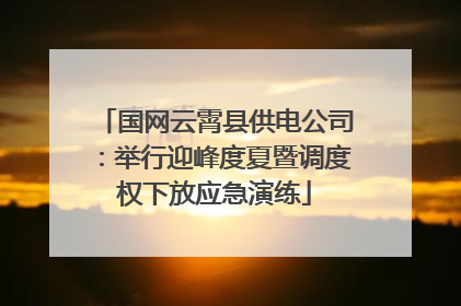 国网云霄县供电公司：举行迎峰度夏暨调度权下放应急演练