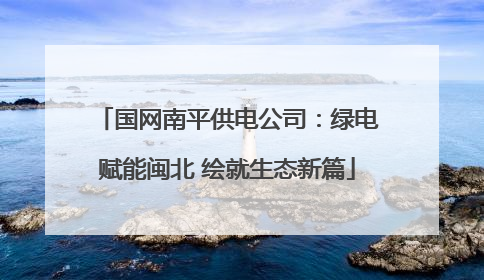 国网南平供电公司：绿电赋能闽北 绘就生态新篇
