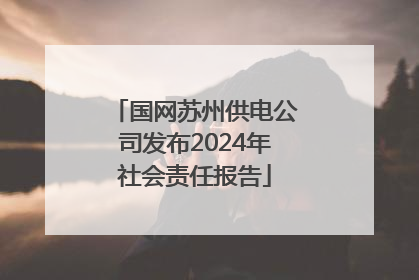国网苏州供电公司发布2024年社会责任报告