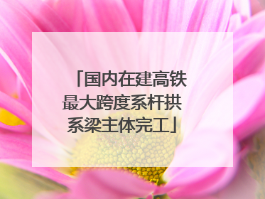国内在建高铁最大跨度系杆拱系梁主体完工