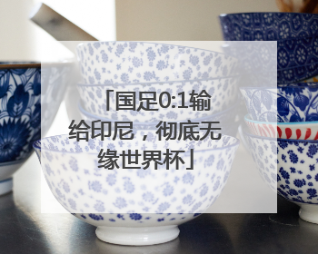 国足0:1输给印尼，彻底无缘世界杯