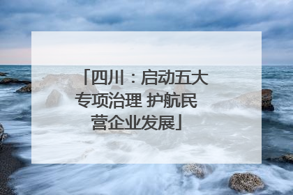 四川：启动五大专项治理 护航民营企业发展