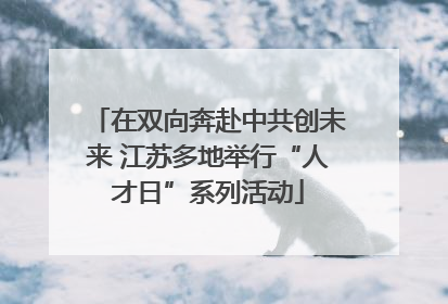 在双向奔赴中共创未来 江苏多地举行“人才日”系列活动