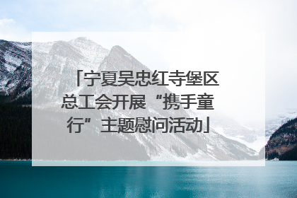 宁夏吴忠红寺堡区总工会开展“携手童行”主题慰问活动