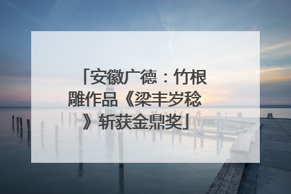 安徽广德：竹根雕作品《梁丰岁稔》斩获金鼎奖