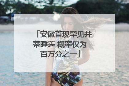安徽首现罕见并蒂睡莲 概率仅为百万分之一