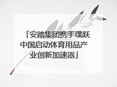 安踏集团携手璞跃中国启动体育用品产业创新加速器