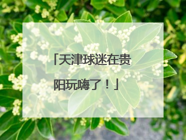 天津球迷在贵阳玩嗨了！