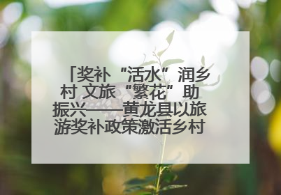 奖补“活水”润乡村 文旅“繁花”助振兴——黄龙县以旅游奖补政策激活乡村振兴新动能