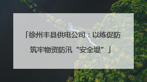 徐州丰县供电公司：以练促防 筑牢物资防汛“安全堤”