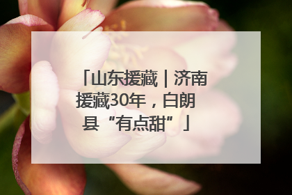 山东援藏｜济南援藏30年，白朗县“有点甜”