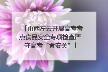 山西左云开展高考考点食品安全专项检查严守高考“食安关”